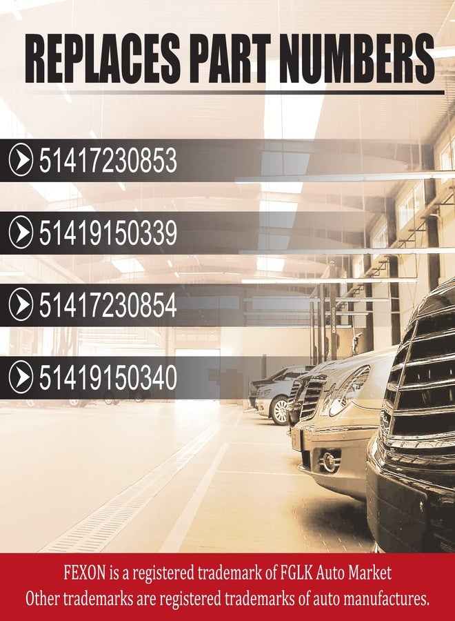 FEXON غطاء مقبض سحب لوحة باب السيارة الداخلي والخارجي من FEXON، 3 أزواج، بديل لسيارات BMW الفئة الثالثة E90 E91 E92 E93 (323، 325، 328، 330، 335) باللون البيج. - Image 3